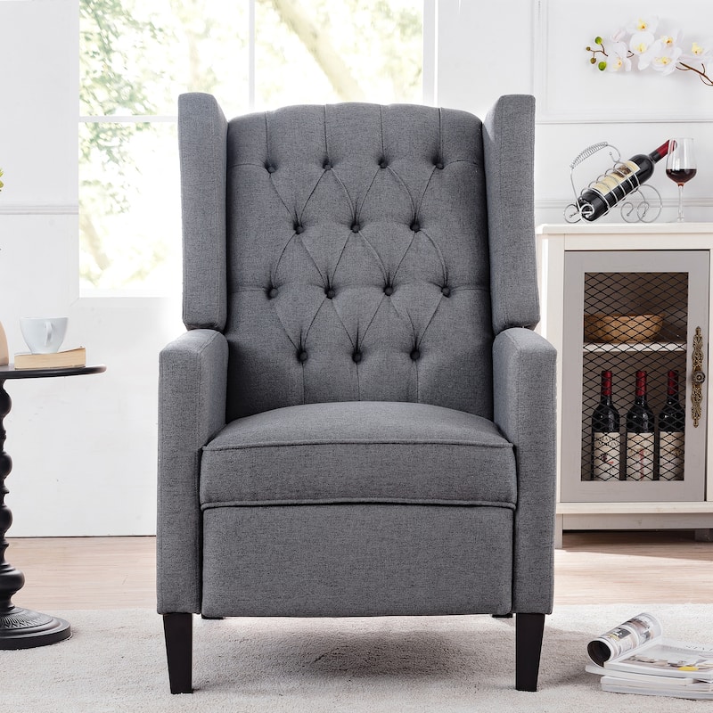 Christopher Knight Home Upholstered Wing Back Push Recliner Chair