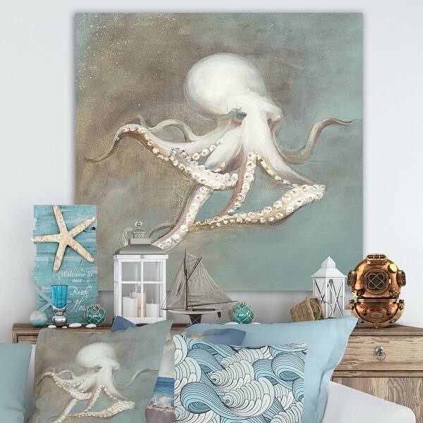slide 2 of 8, Porch & Den Octopus Treasures from the Sea" Gallery-wrapped Canvas