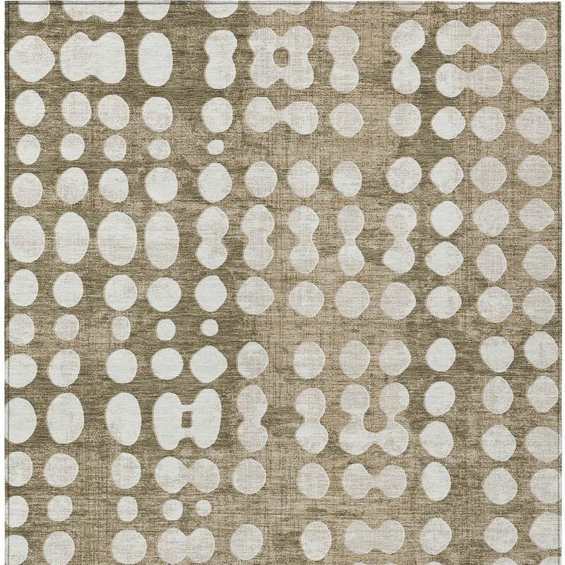 HomeRoots Abstract Transitional Rectangle Outdoor Rug