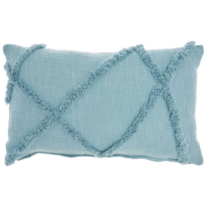 Mina Victory Distressed Diamond Boho Throw Pillow