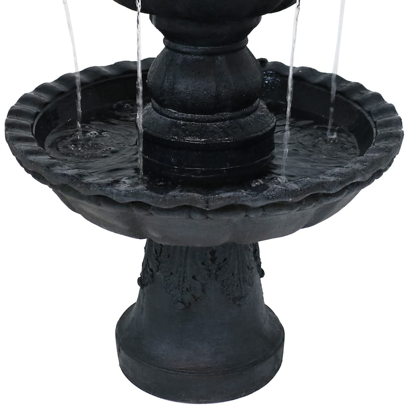 Sunnydaze Flower Blossom 3 Tiered Electric Fountain Lightweight - Choose Color