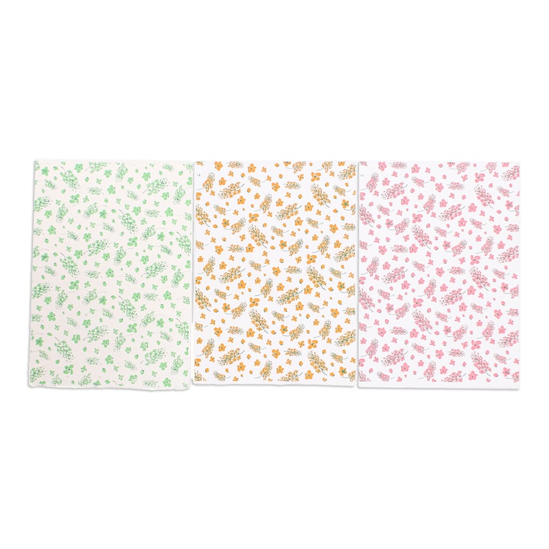 Novica Handmade Blooms & Hues Saa Wrapping Paper (Set Of 3)
