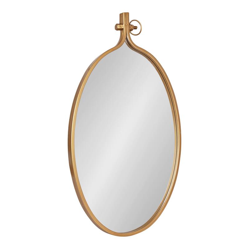 Kate and Laurel Yitro Round Wall Mirror - 20x34 - Gold