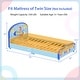 preview thumbnail 5 of 4, Children Twin Size Upholstered Platform Single Bed with Headboard