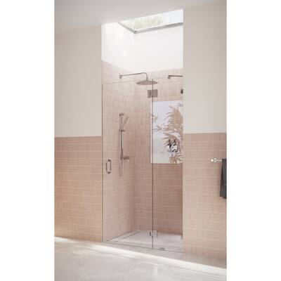 Glass Warehouse 78" x 43.25" Frameless Shower Door - Glass Hinge