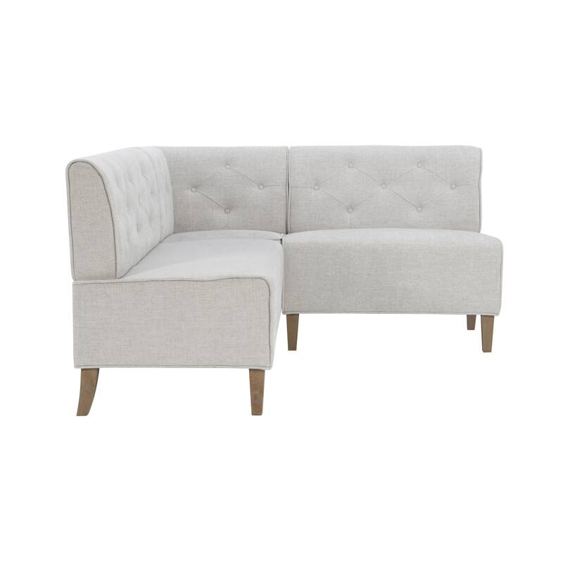 Allard Grey Modern Farmhouse Nook Bench