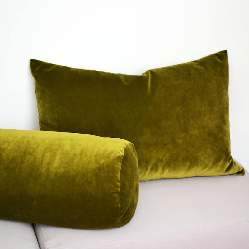 Jiti Premium Classic Olive Velvet Decorative Pillows