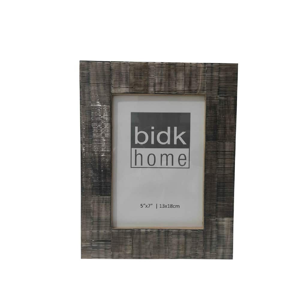 Distressed Rectangular Picture Frame - for 5" x 7" Photo - Black