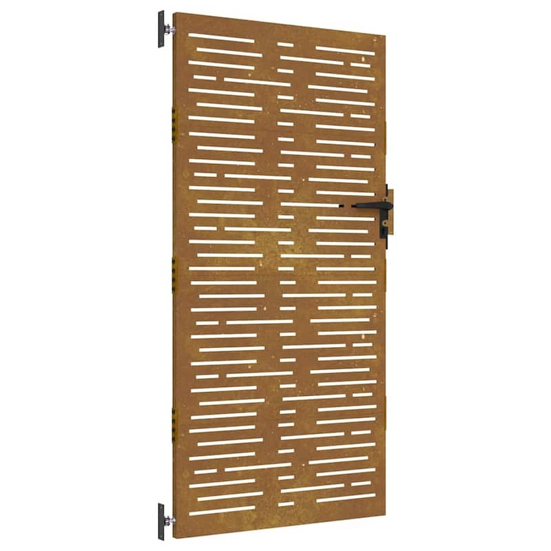 vidaXL Garden Gate 33.5x68.9" Corten Steel Square Design - 33.5 x 1.2 x 68.9"