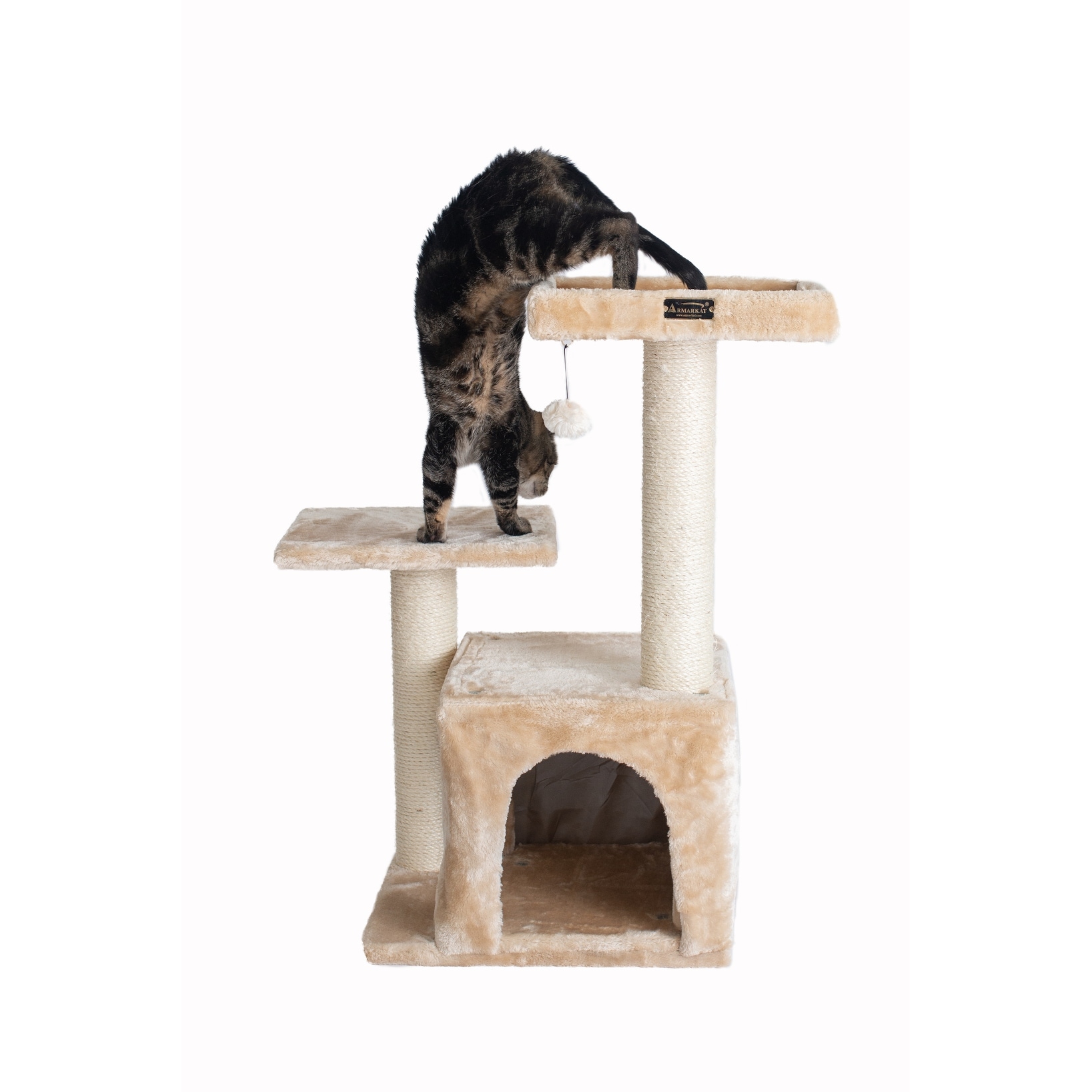Armarkat Classic Cat Tree A3207 32 Inch Beige Overstock 32000181