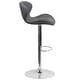preview thumbnail 42 of 100, Contemporary Vinyl/Chrome Adjustable Curved Back Barstool - 19.25"W x 19"D x 33.75" - 42.25"H