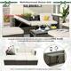 Outdoor Wicker 5-Piece Sofa Set with Cushions and Coffee Table - Bed ...