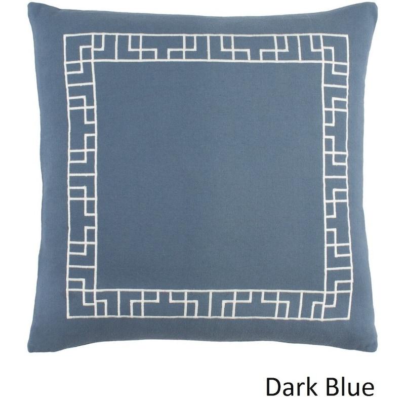 Decorative 18-inch Brook Down/Poly Filled Throw Pillow