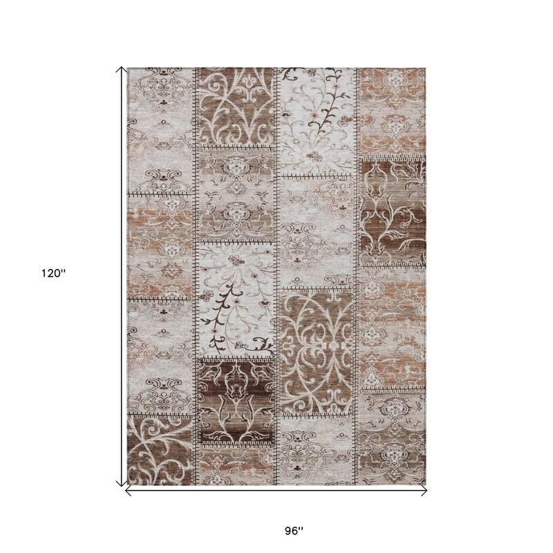 Elz Patchwork Weather Resistant Classic Meets Modern Outdoor Rug
