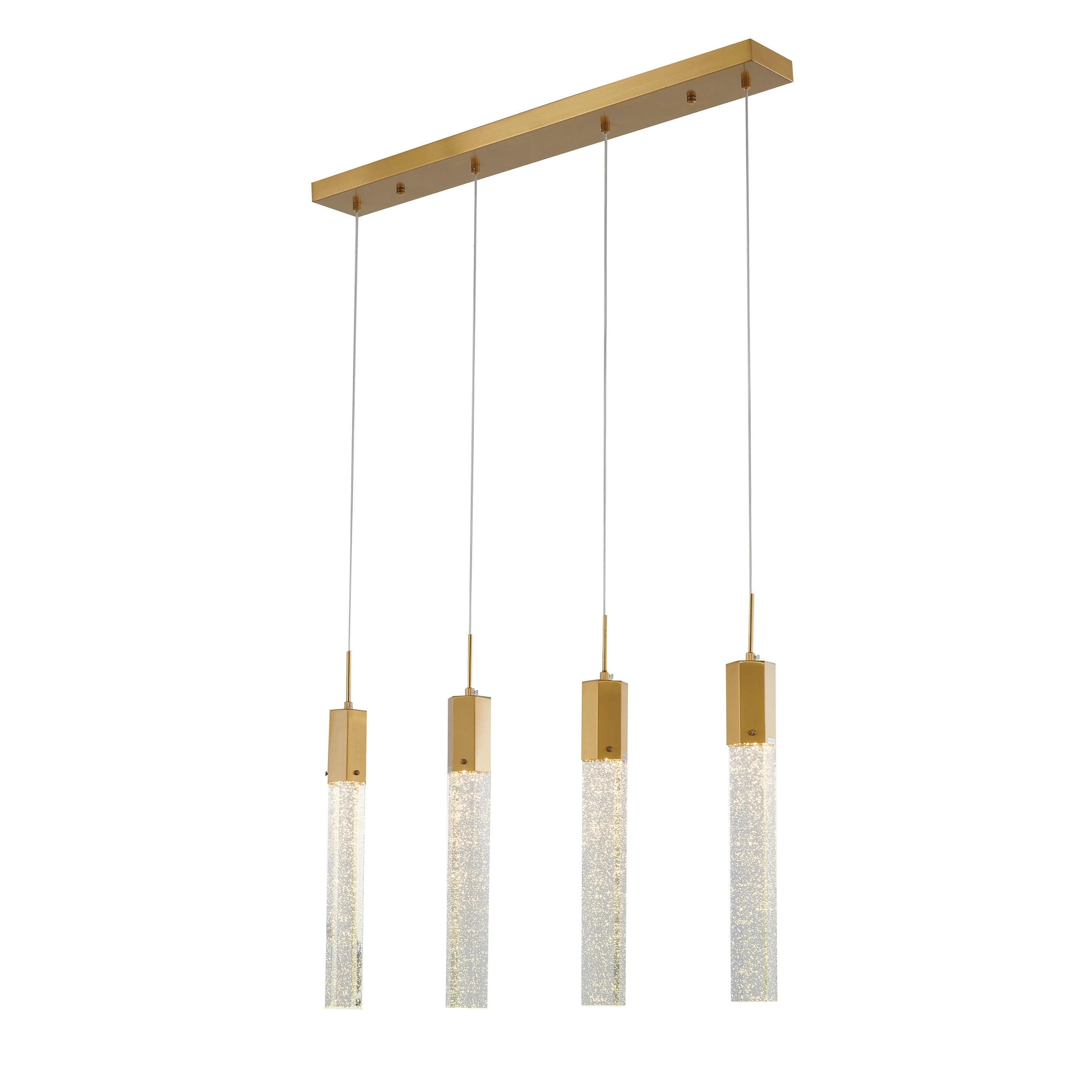 4-Light L36" Gold Frame Island Light