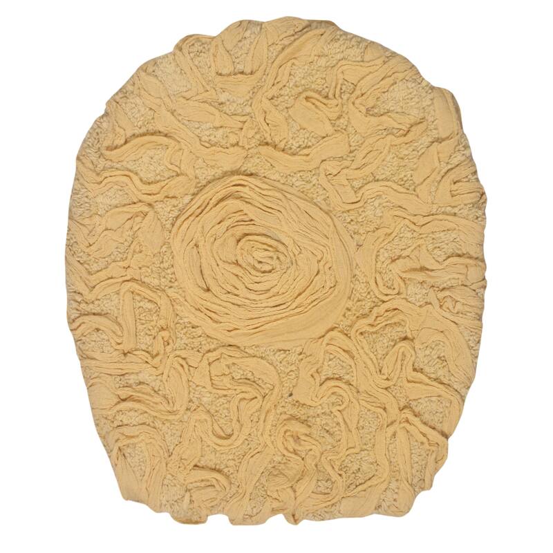 Home Weavers Bell Flower Cotton Soft, Water Absorbent Toilet Seat Lid Cover, Machine Washable 18"x18" Toilet Lid Cover
