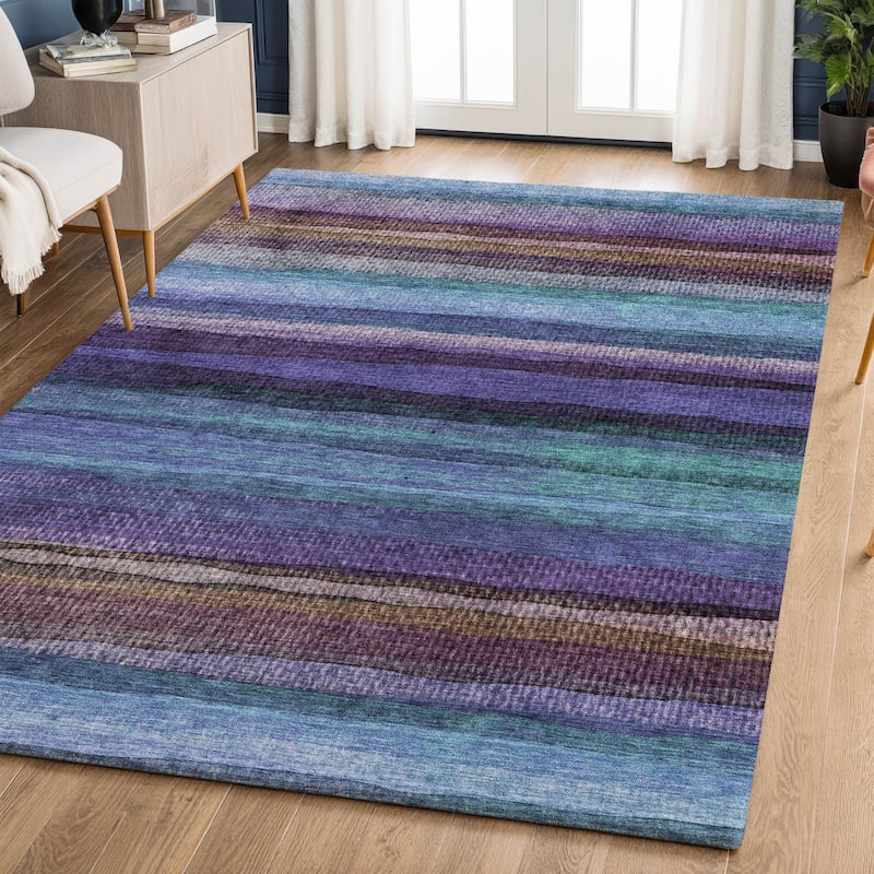 Premium Washable Super Soft Modern Stripe Mayfield Rug