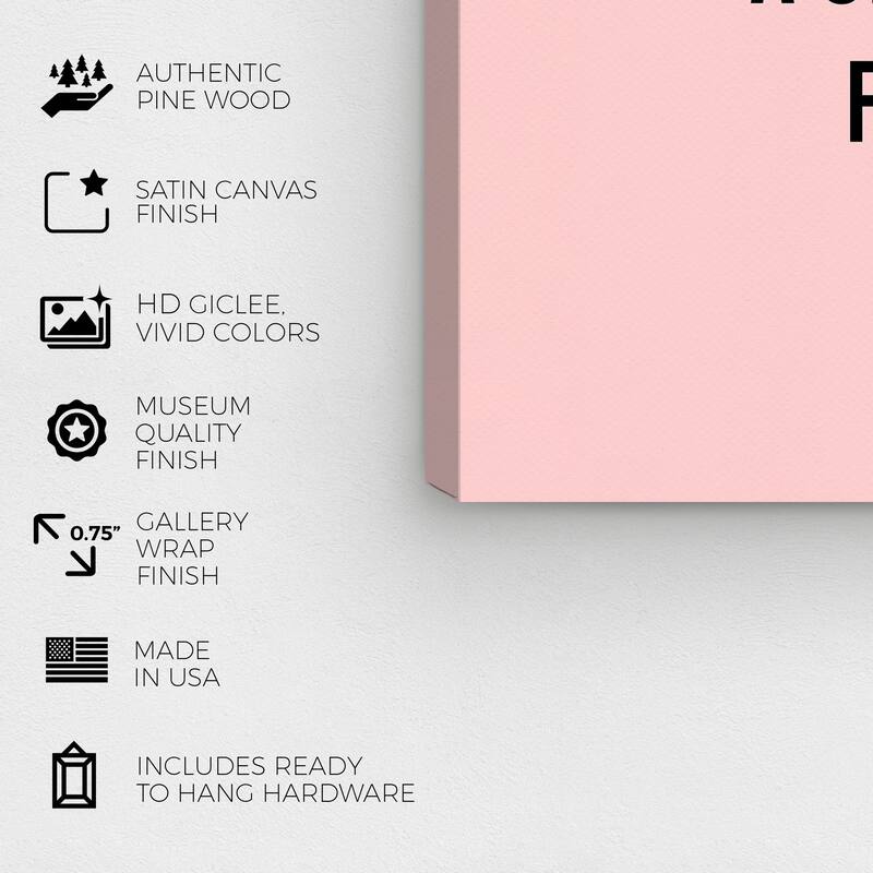 Wynwood Studio Prints Typography and Quotes Love My Dad Pink and Pastel Pink Modern & Contemporary Wall Art Canvas Print