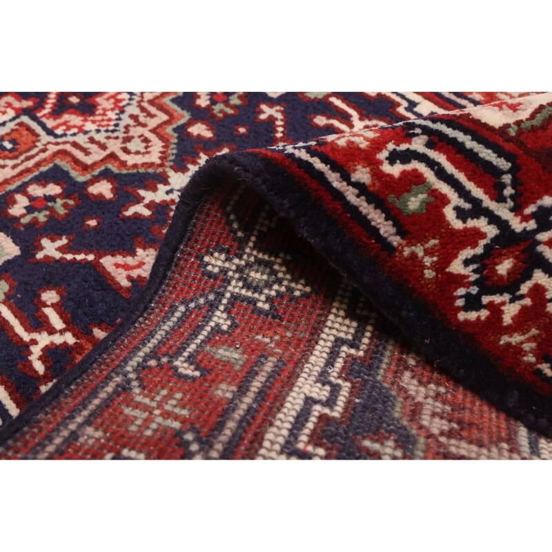 ECARPETGALLERY Hand-knotted Serapi Heritage Dark Navy Wool Rug - 2'6 x 17'9