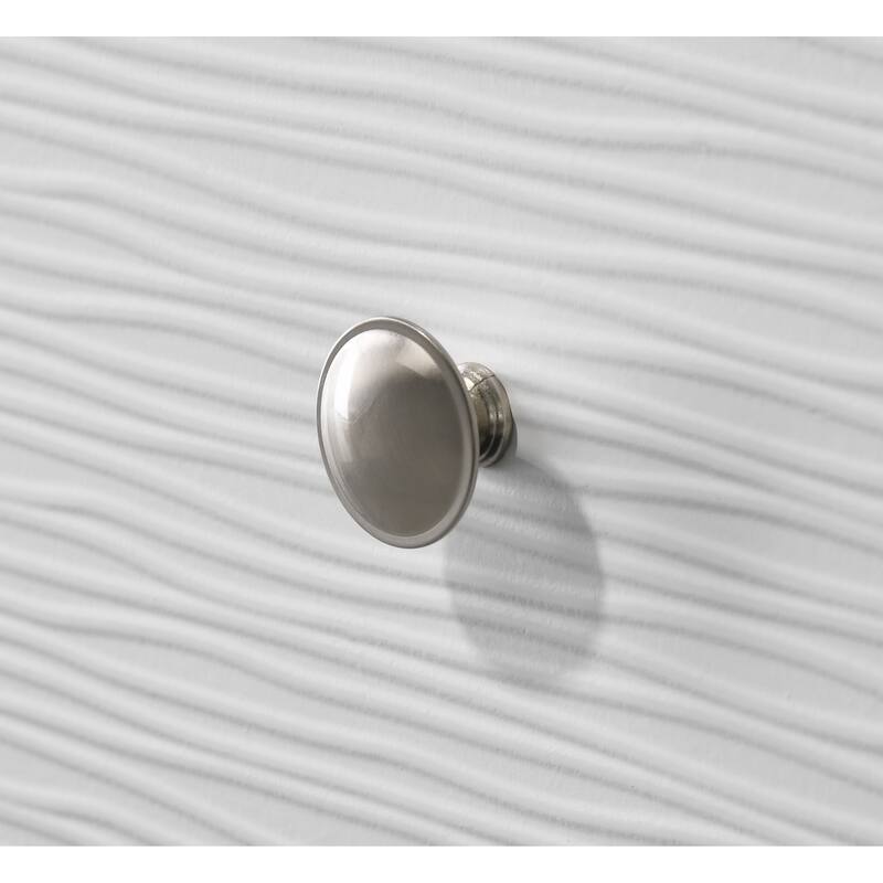 Sleek 2-Drawer Nightstand with Round Knobs, White Finish