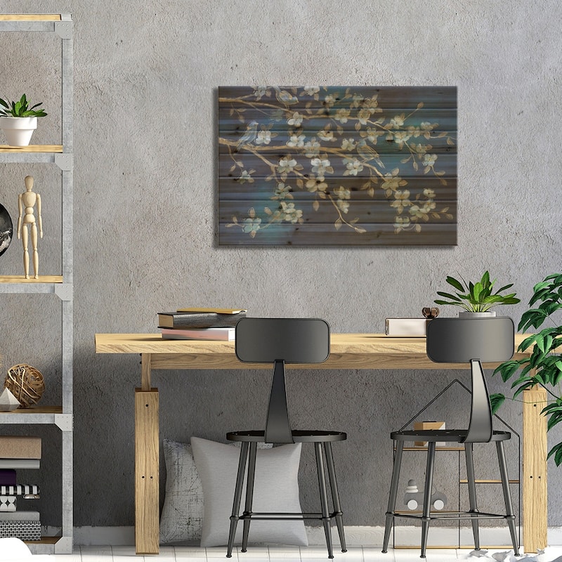 Bluebird Conference Print On Wood by Nan - Multi-Color