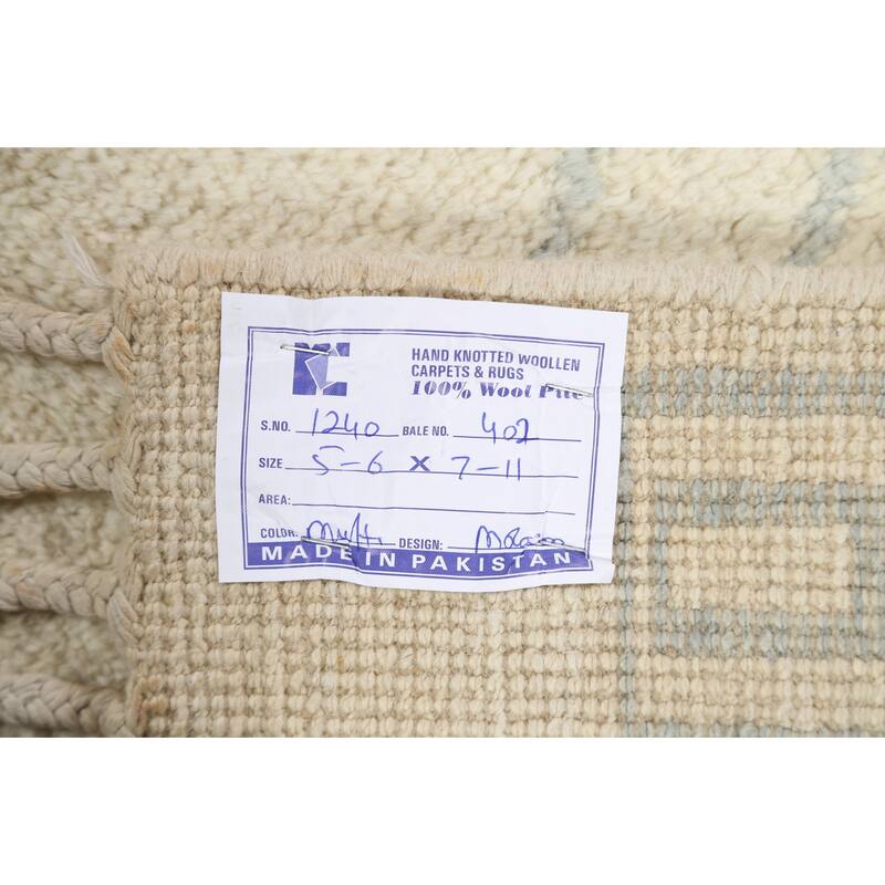 Vegetable Dye Moroccan Berber Oriental Area Rug Wool Handmade - 5'6" x 7'11"