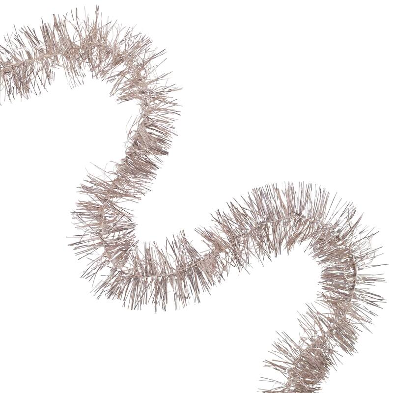 Shiny Two-Tone Tinsel Christmas Garland - 18' x 3" - Pink