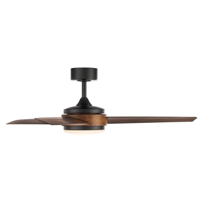Mod Indoor and Outdoor 3-Blade Smart Compatible Ceiling Fan 54in with 3000K LED Light Kit and Remote Control