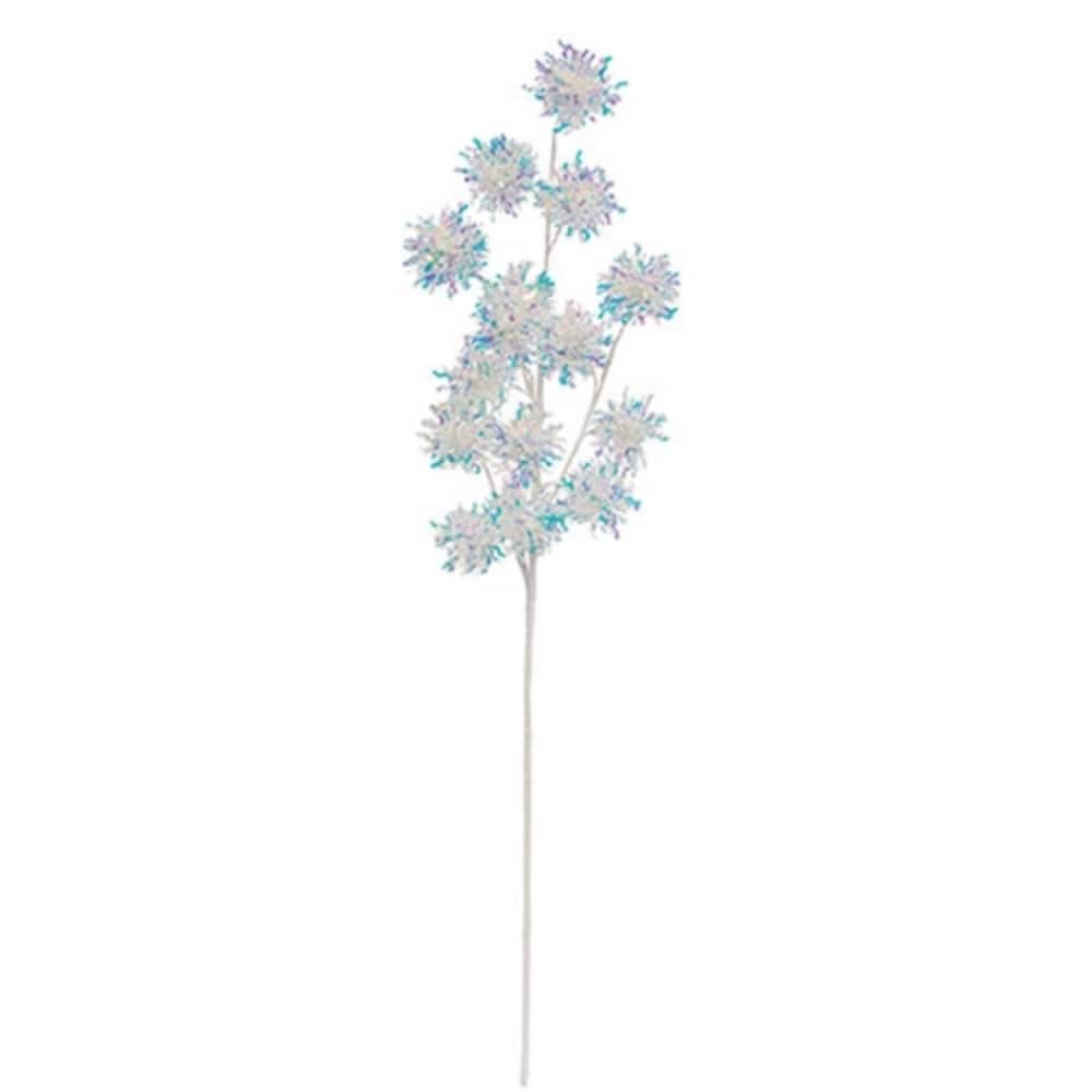 Opalescent Mini Balls Spray 30 Inch Winter Floral Decoration - 5.50" x 1.50" x 30"