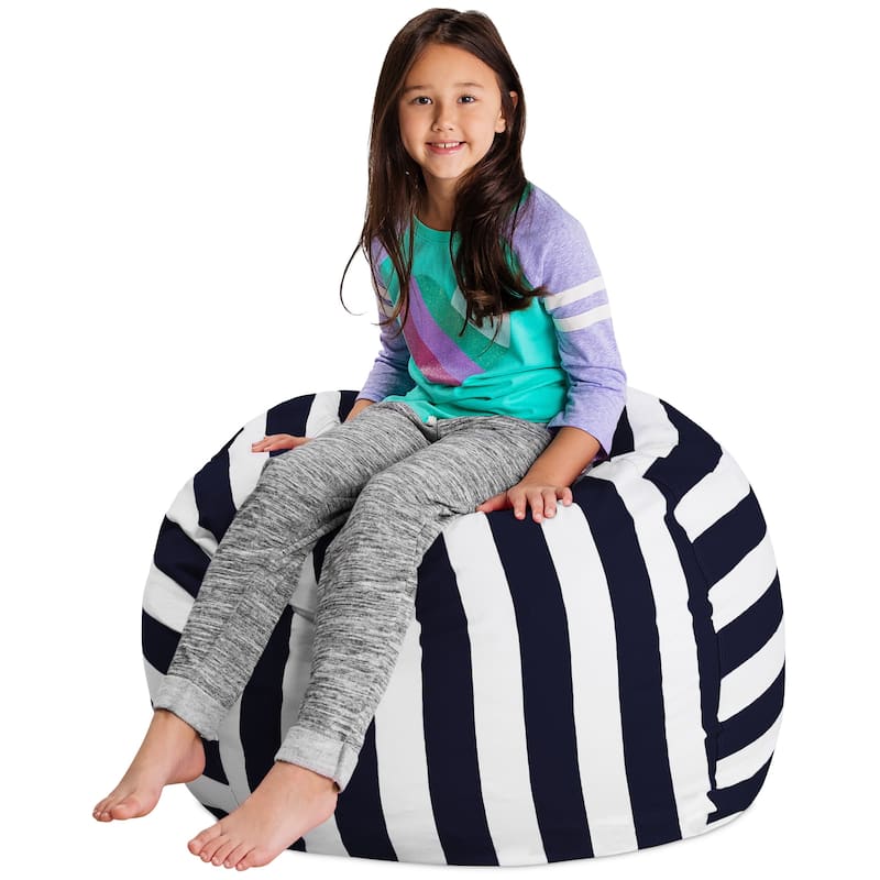Kids' Stuffed Animal Storage Bean Bag Chair Cover or Toy Organizer