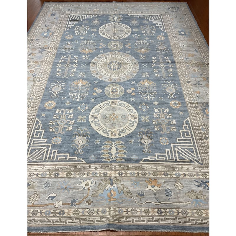 HERAT ORIENTAL Handmade Oushak Wool Rug - 12'7" x 17'10"