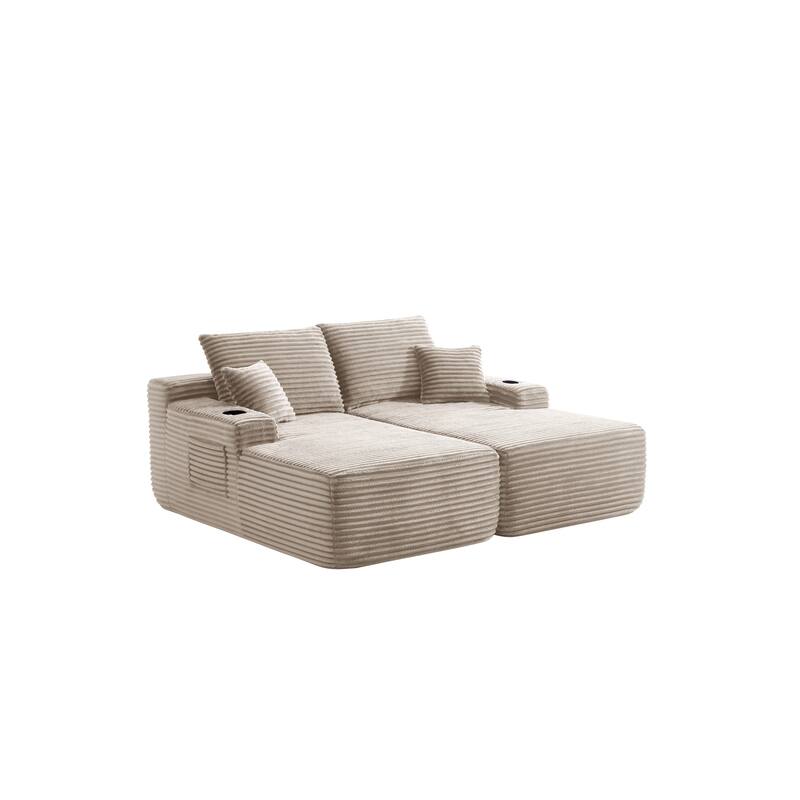 69" Cloud Sectional Couch, L-Shape Chaise with R-Shape Chaise with Deep Seat, and Comfortable 2 Seater Couch
