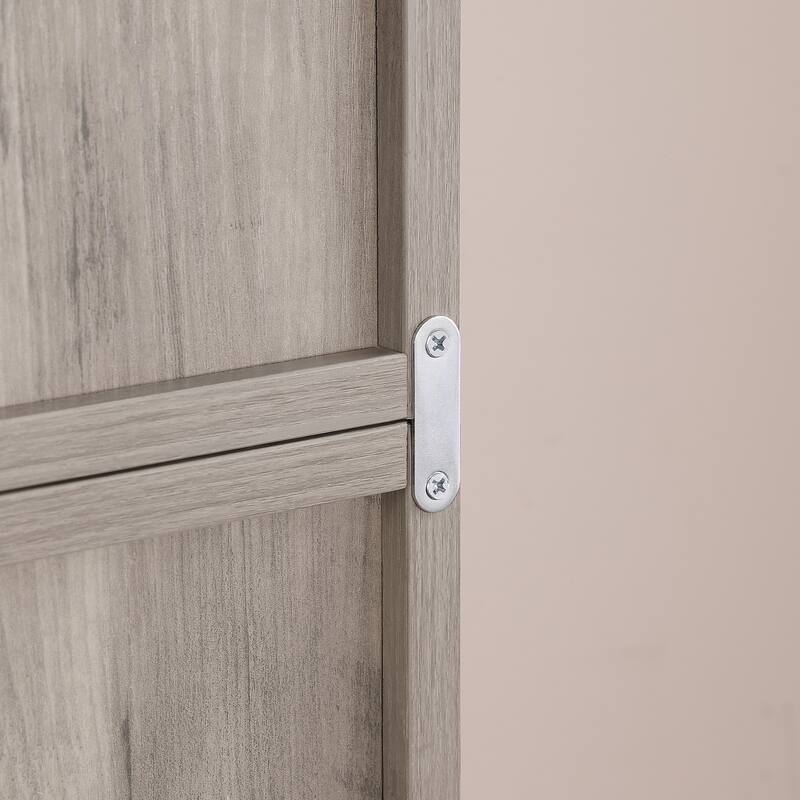 Roomfitters 8-Tier Tall Narrow Bookcase with Wavy Edge Design, Adjustable Shelves Slim Bookshelf for Living Room or Office