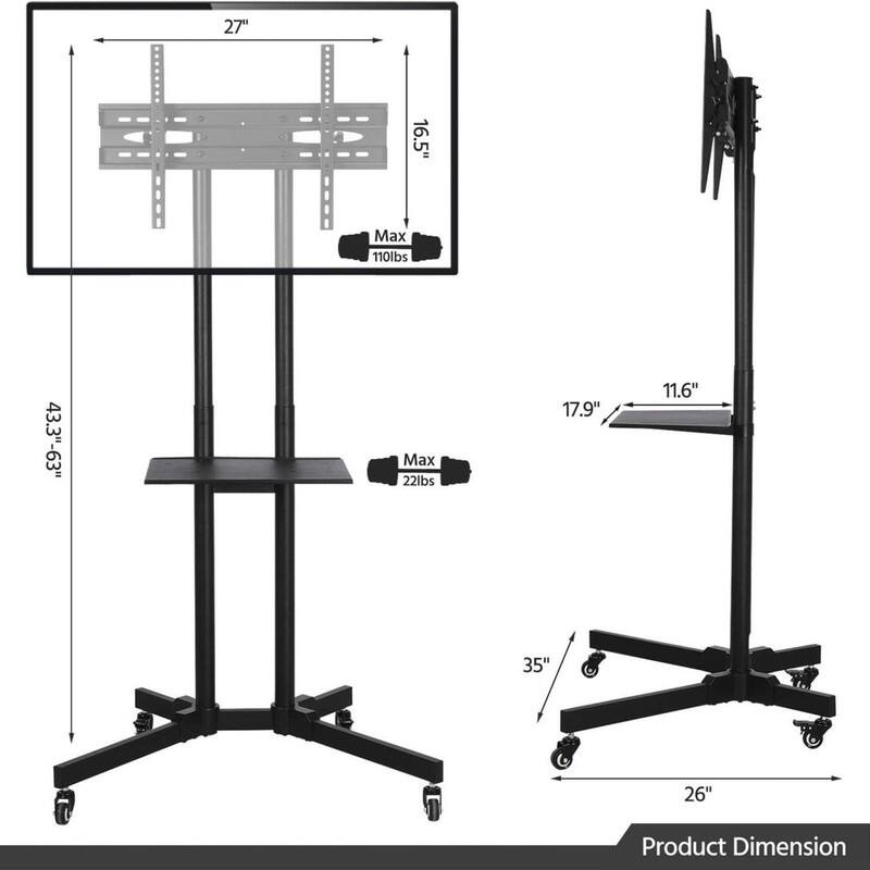 Mobile TV Stand with Wheels