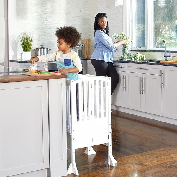 slide 2 of 7, Guidecraft Contemporary Kitchen Helper White
