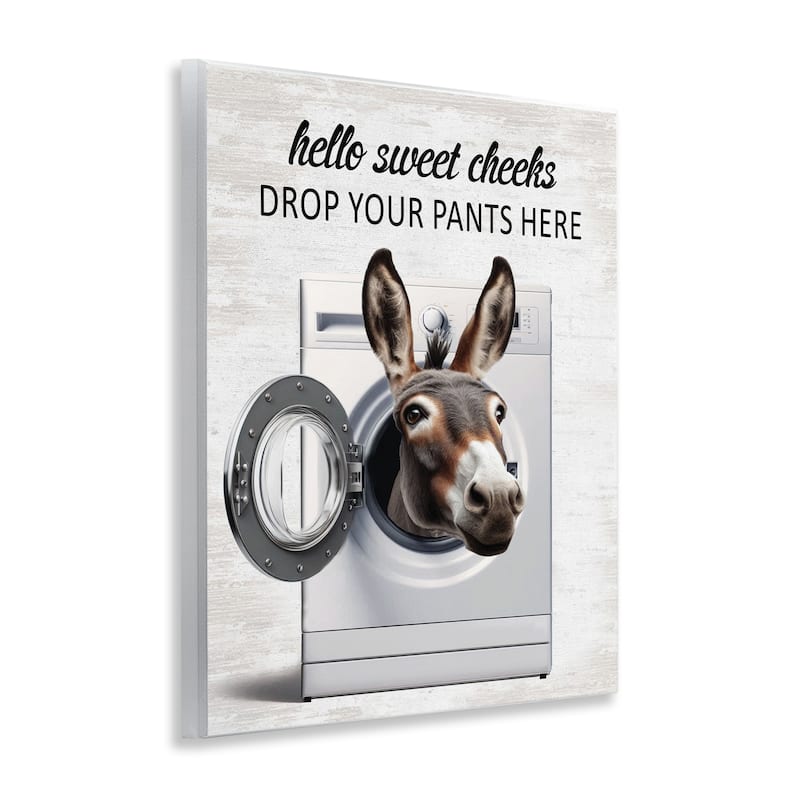 Stupell Funny Sweet Cheeks Laundry Wall Plaque Art Design By Lettered and Lined