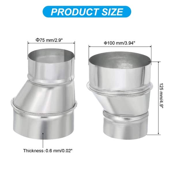 Eccentric Duct Reducer Ducting Connector Pipe Fitting for Ventilation ...