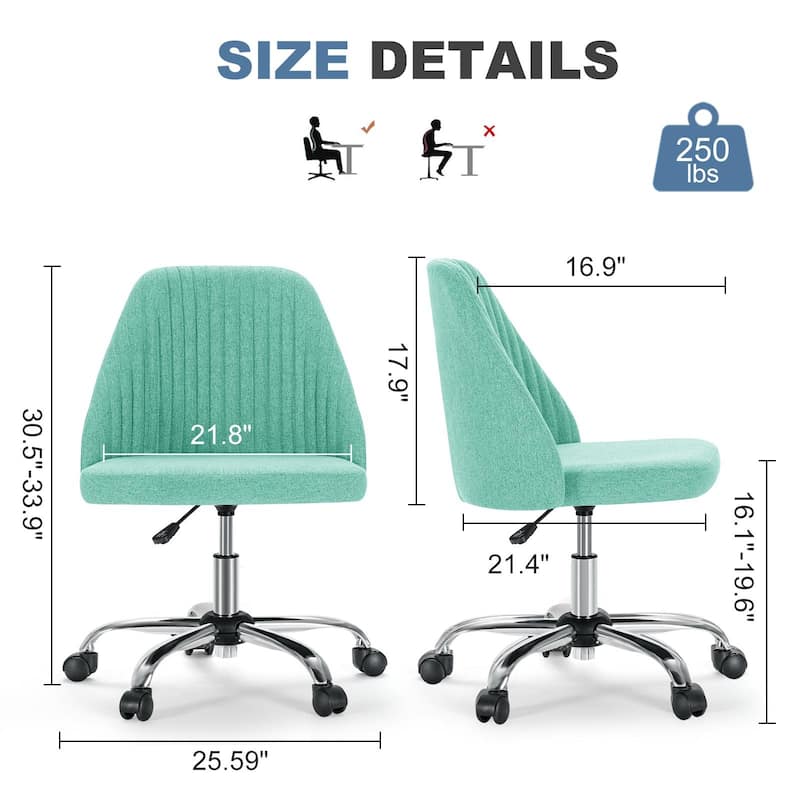 Adjustable Height Swivel Chair for Home Office