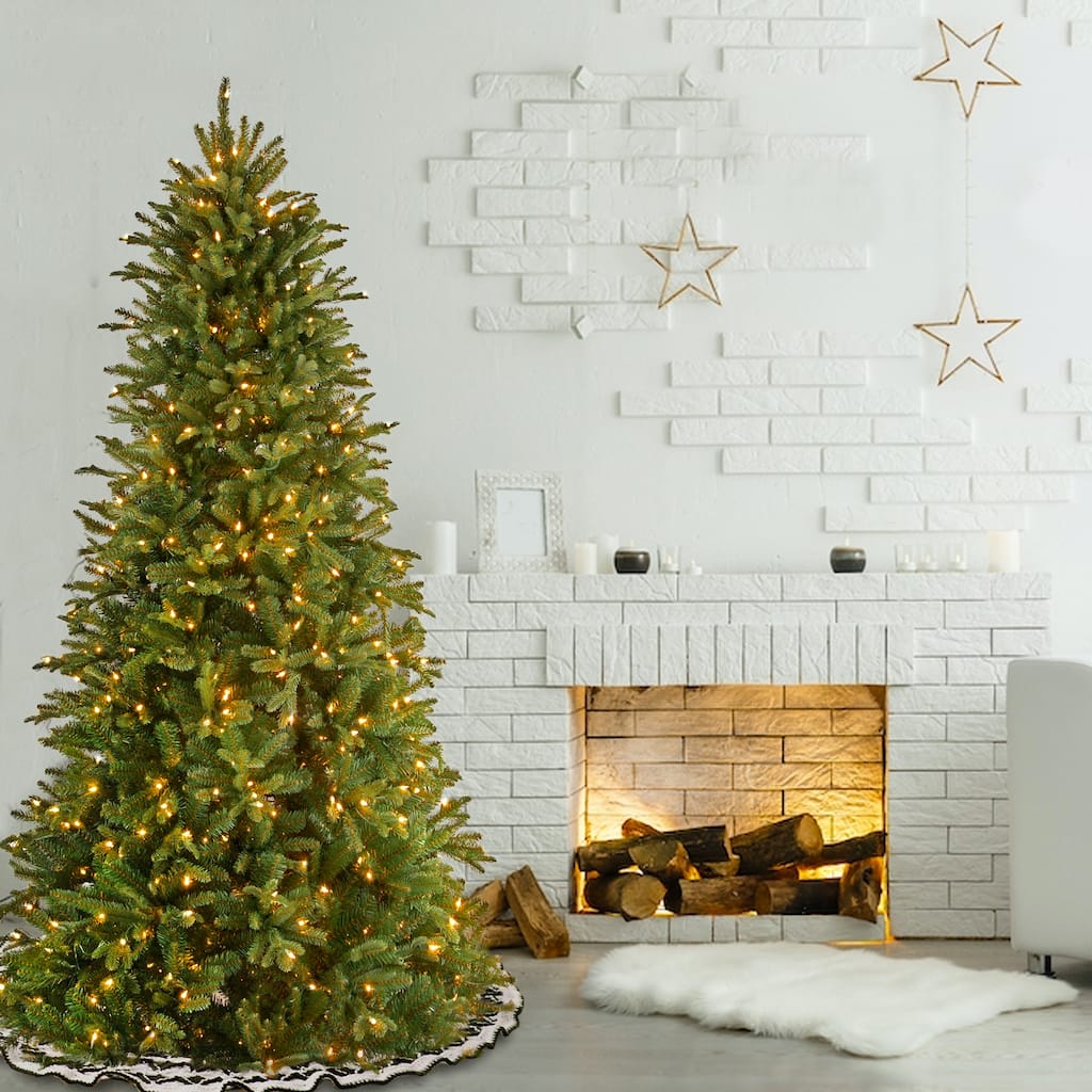 National Tree Company 6.5 ft. Pre-lit Realistic Artificial Slim Fir Tree
