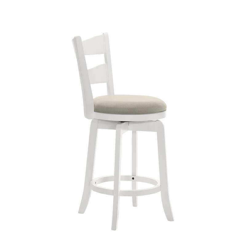 Blair Counter Height or Bar Height Rubberwood Barstool with Fabric Seat