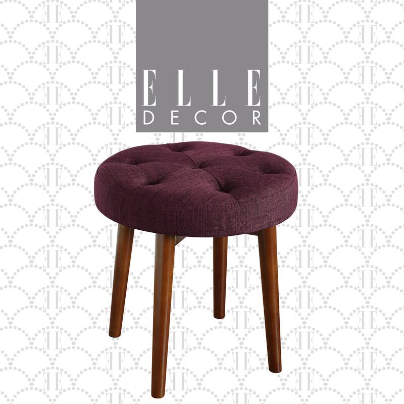 Elle Decor Penelope Round Tuft Stool