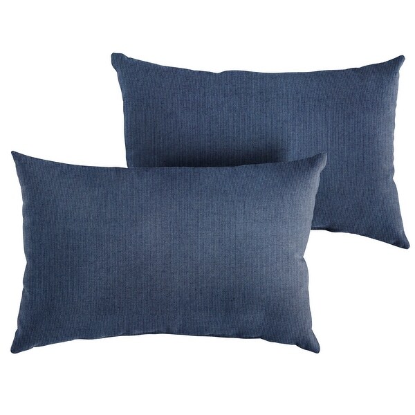 Sunbrella Spectrum Indigo Indoor Outdoor Knife Edge Pillow Set of