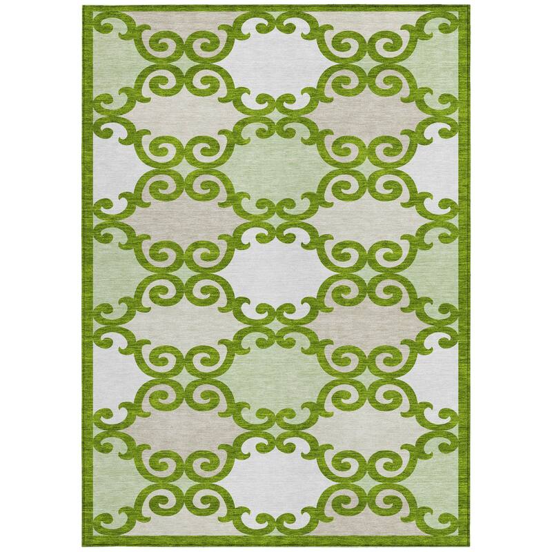 HomeRoots Trellis Transitional Rectangle Outdoor Rug