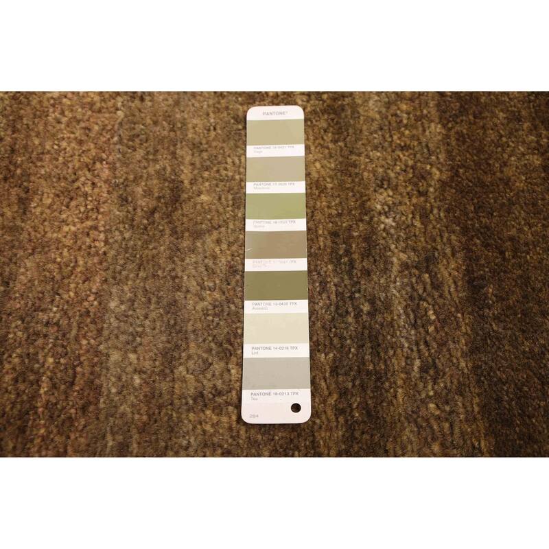 ECARPETGALLERY Hand-knotted Pak Finest Gabbeh Brown, Olive Wool Rug - 6'1 x 8'11