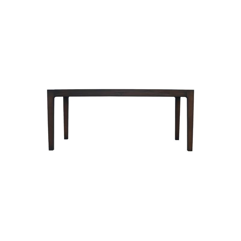 Geni Dining Table, 71 Inch Rectangular Top, Parsons Style Java Gray - Java Gray