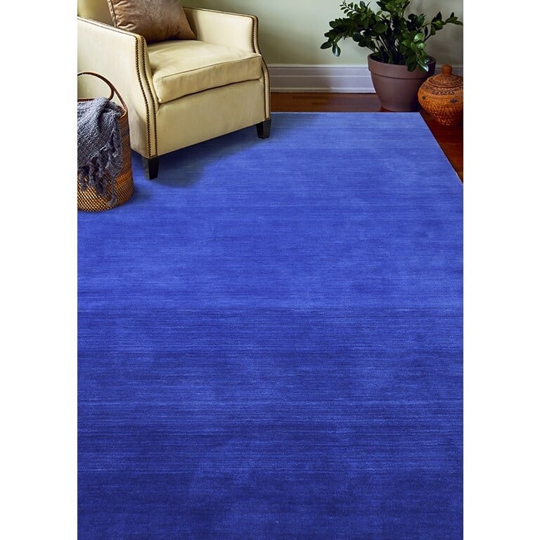 Bashian San Cobalt Hand Loomed Contemporary Area