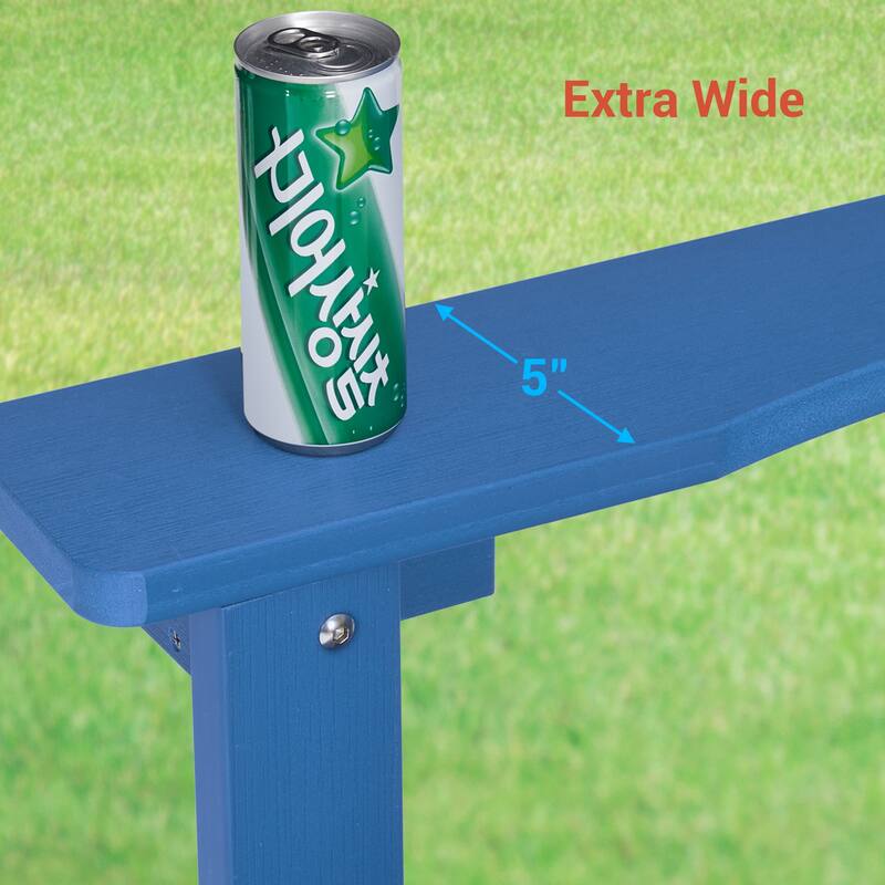 BONOSUKI Patio Adirondack Chair w/Cupholder,Weather Resistant-Set of 4