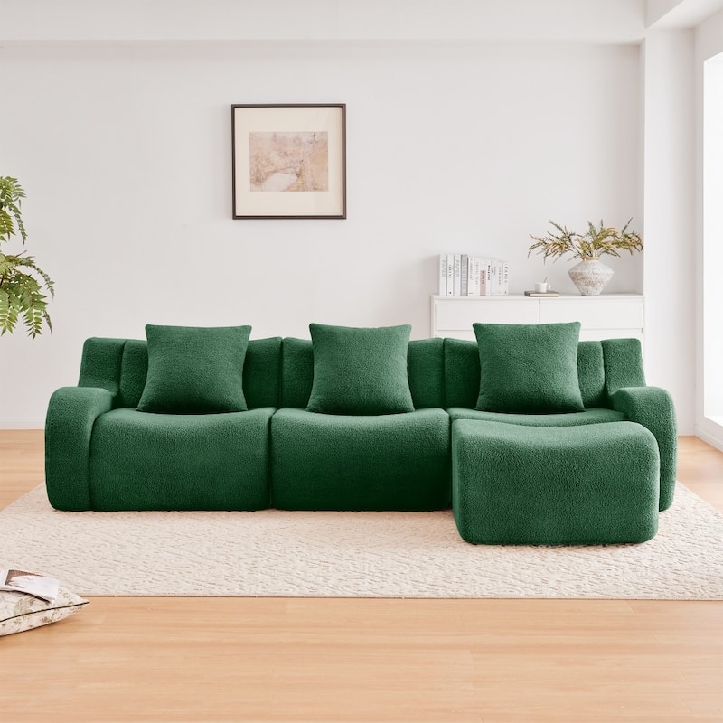 Modular High Density Sponge Boneless Cloud Sofa Set for Living Rooms