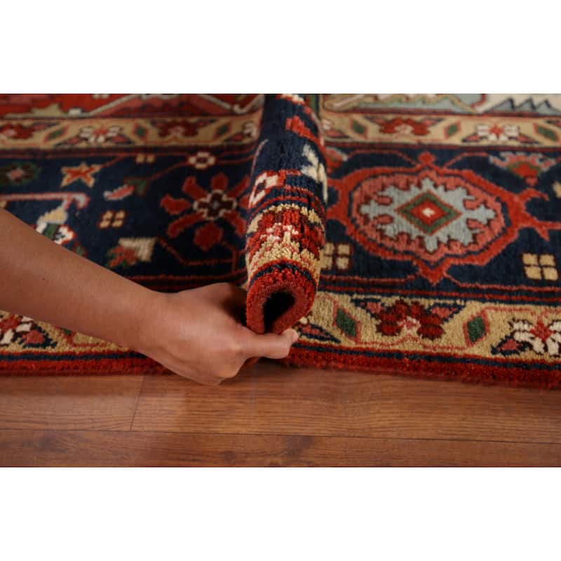 Heriz Serapi Indian Area Rug Hand-Knotted Wool Carpet - 8'6" x 11'10"