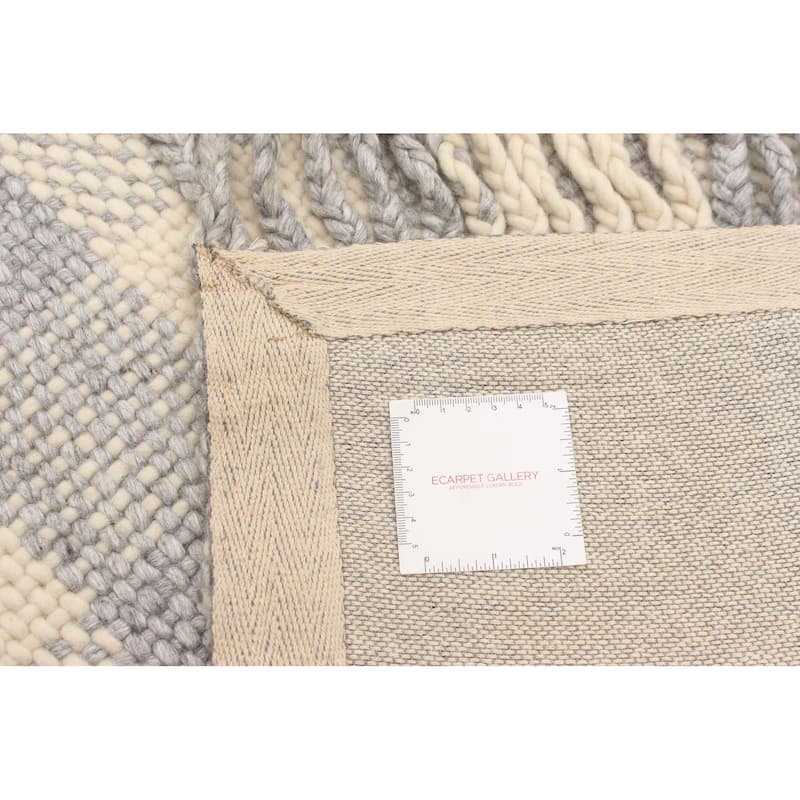 ECARPETGALLERY Hand Tufted Sienna Grey Wool Rug - 5'2 x 7'5